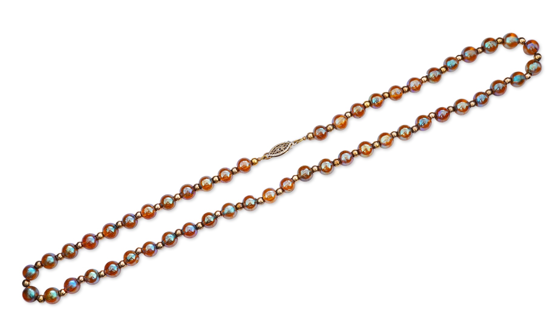 WMF (Wurttembergische Metallwarenfabrik), a 'Myra' glass bead necklace, circa 1930